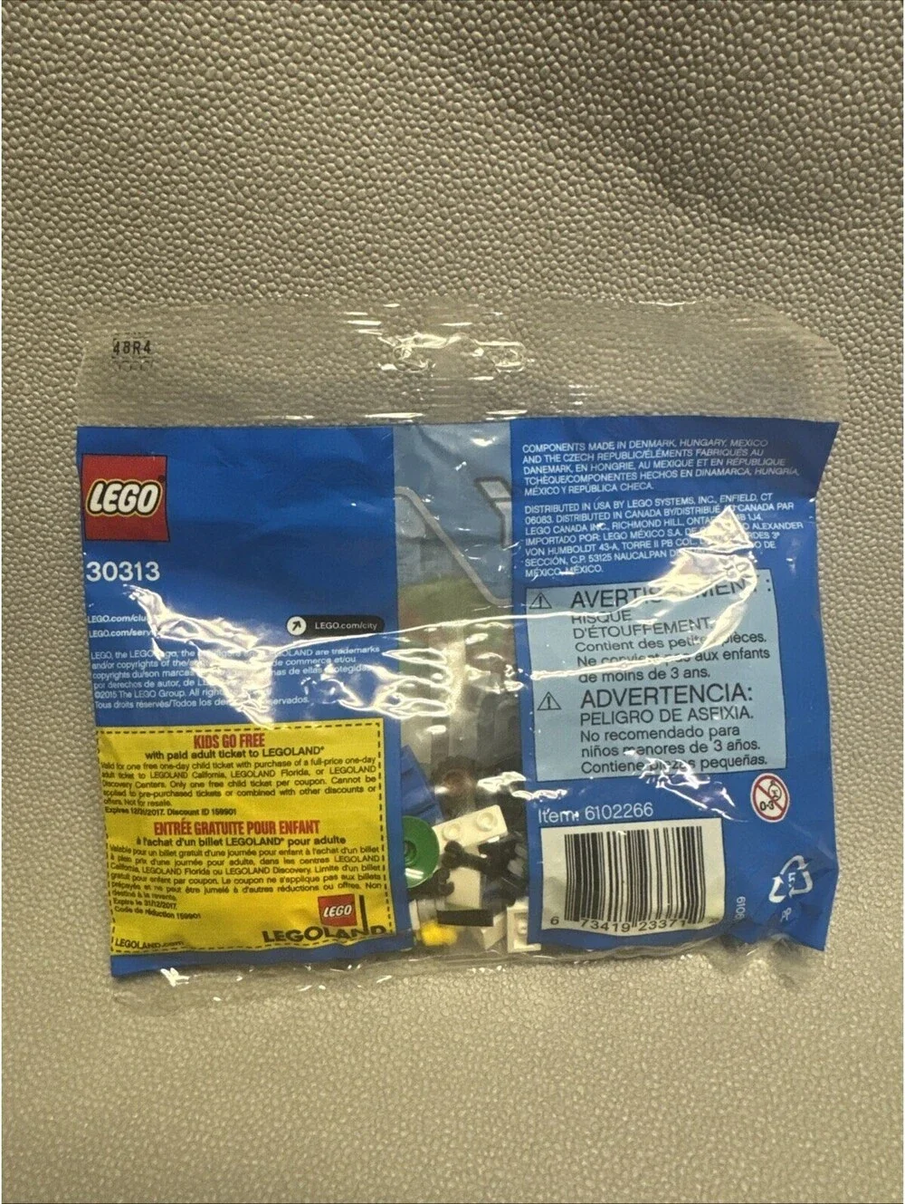 LEGO City 30313 Garbage Truck Man Cans New Retired Polybag 48pc